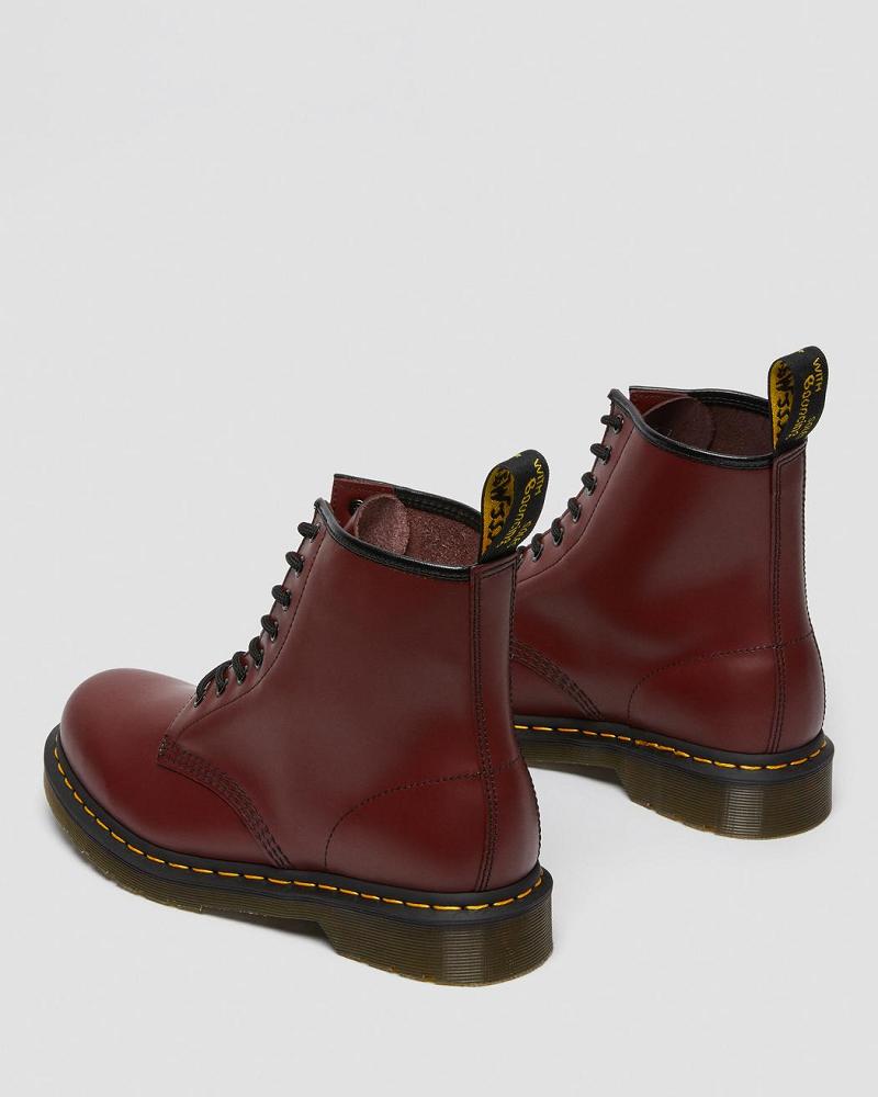 Dr Martens 1460 Smooth Læder Snørestøvler Herre Lyserød Rød | DK 534NWY